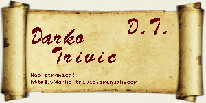 Darko Trivić vizit kartica